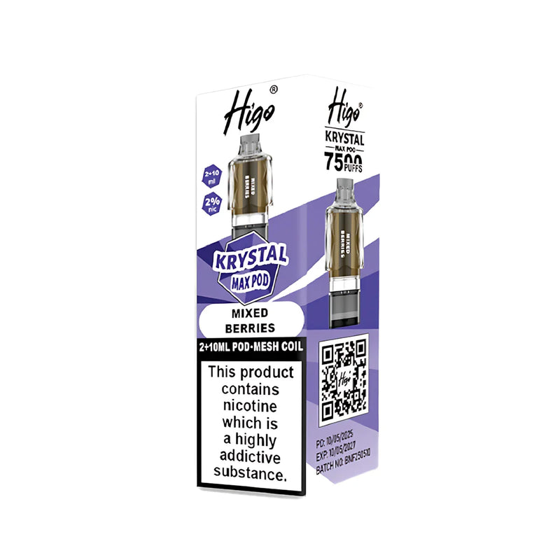 Mixed Berries Higo Krystal Max 7500 Prefilled Pods