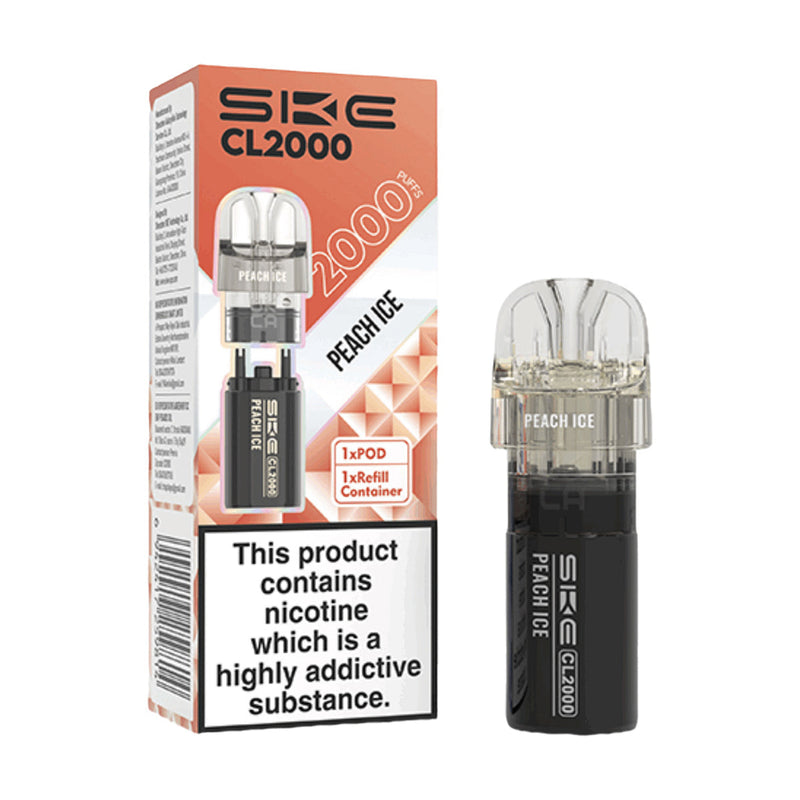 Peach Ice SKE Crystal CL2000 Prefilled Pod