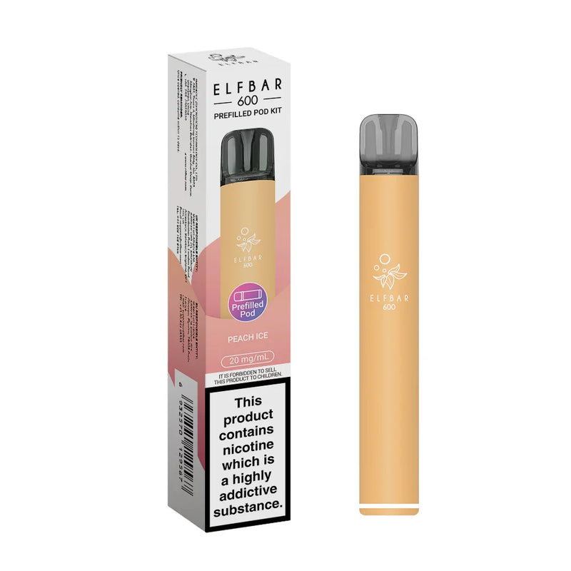 Peach Ice Elf Bar 600 Prefilled Pod Kit