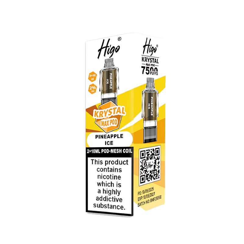 Pineapple Ice Higo Krystal Max 7500 Prefilled Pods