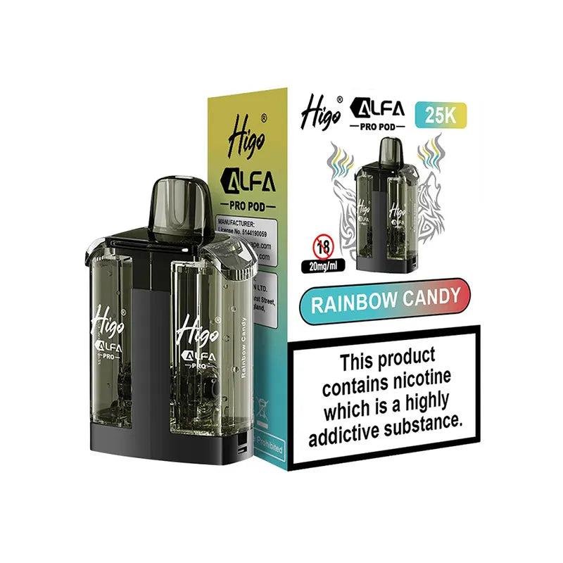 Rainbow Candy Huba Huba Higo Alfa Pro 25K Pods
