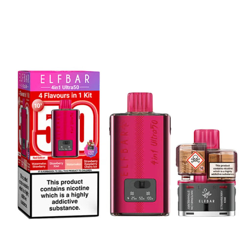 Red edition Elf Bar 4-in-1 Ultra 50 Prefilled Pod Kit
