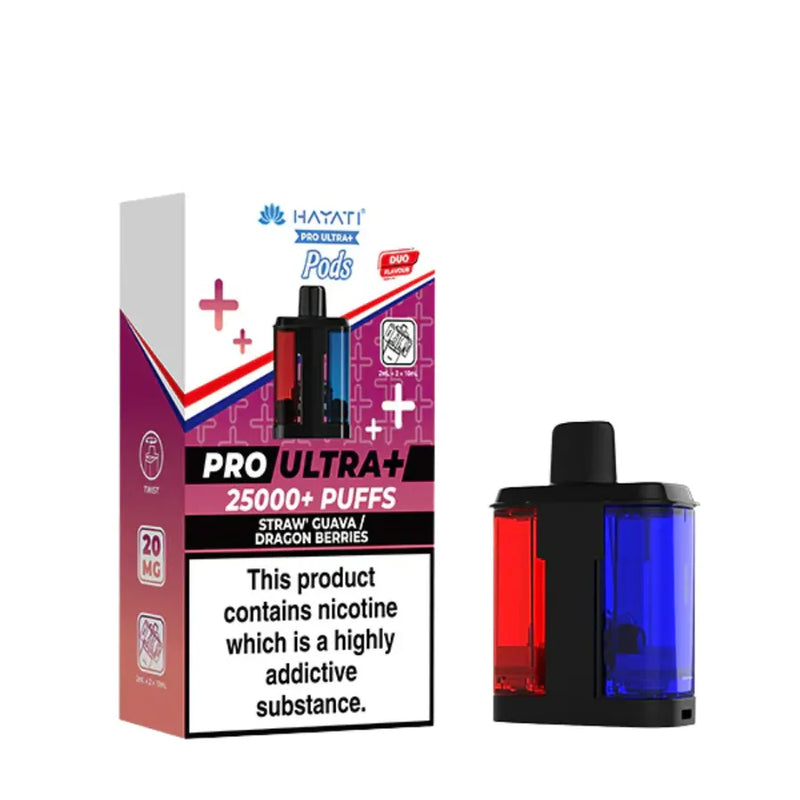 Straw guava dragon berries Hayati Pro Ultra Plus 25000 Prefilled Pods