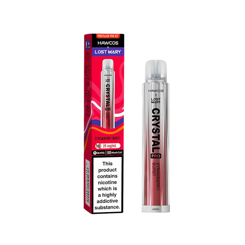 Strawberry Burst Hawcos x Lost Mary Crystal Pro Prefilled Pod Kit