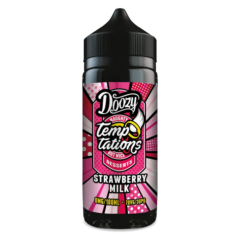 Doozy Vape Temptations Strawberry Milk 100ml Shortfill E-Liquid