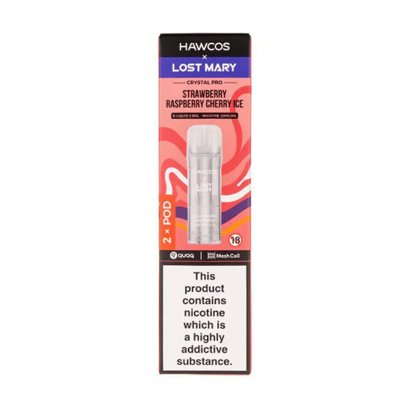 Strawberry Raspberry Cherry Ice Lost Mary Crystal Pro Prefilled Pods