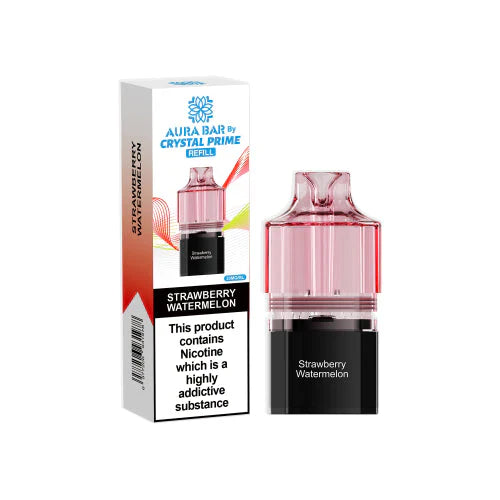 Strawberry Watermelon Ice Crystal Prime Aura bar 10k Prefilled Pods