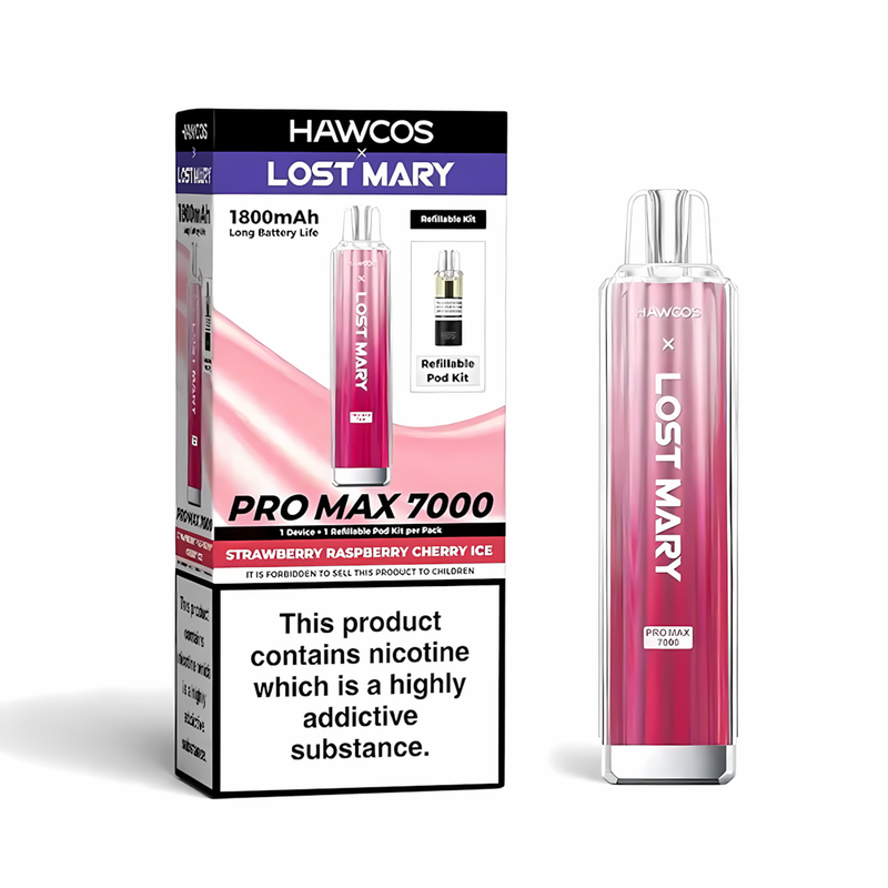 Strawberry raspberry Ice Lost Mary Pro Max 7000 Prefilled Pod Kit