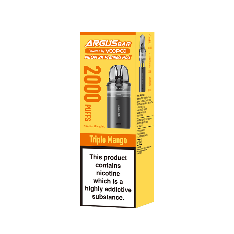 Argus Bar Neon 2k Replacement Pod - Starting From £4.30