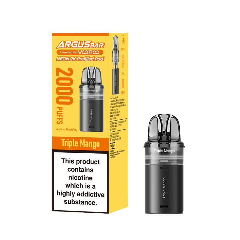 Argus Bar Neon 2k Replacement Pod - Starting From £4.30