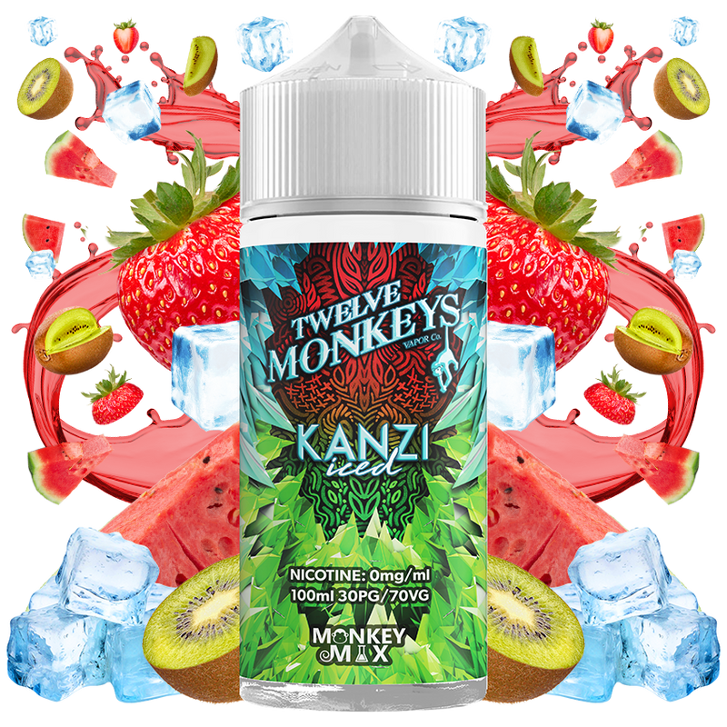 Twelve Monkeys Ice Age Kanzi Iced 100ml E-Liquid Shortfill