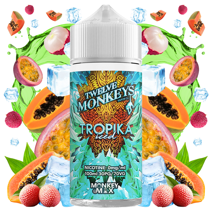 Twelve Monkeys Ice Age Tropika Iced 100ml E-Liquid Shortfill