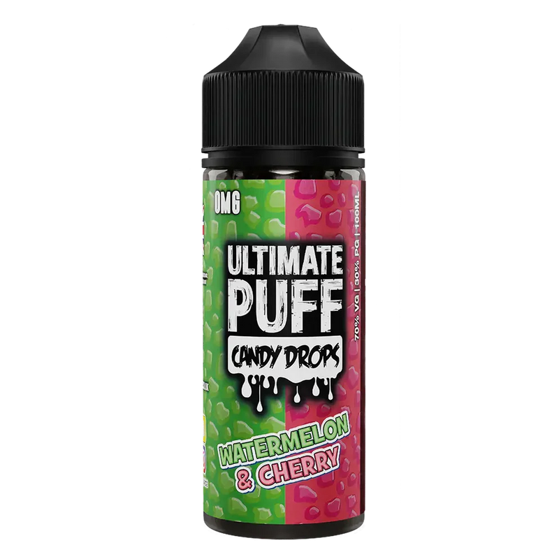 Ultimate Puff Candy Drops Watermelon & Cherry 100ml Shortfill E-Liquid