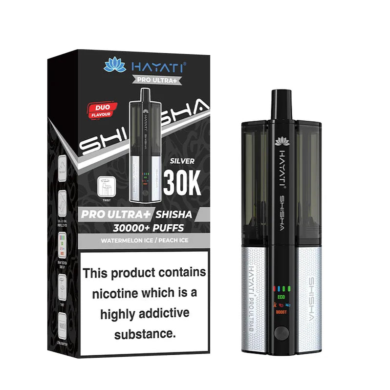 Watermelon Ice / Peach Ice Hayati  Pro Ultra Plus Shisha 30K Pod Kit