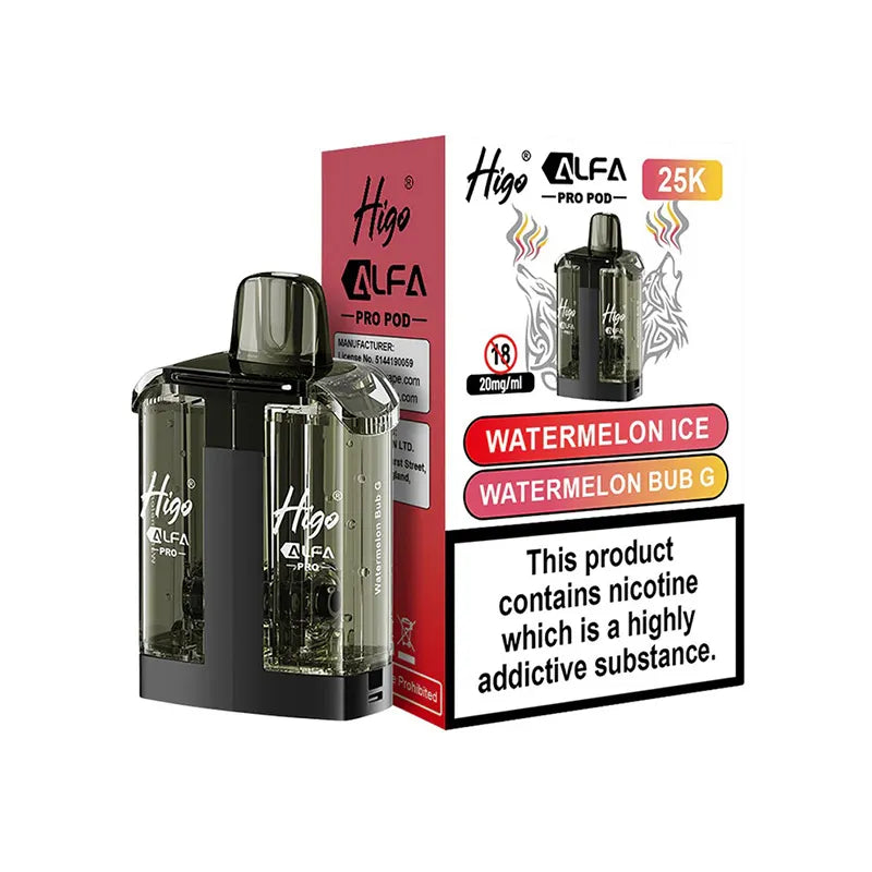 Watermelon Ice / Watermelon BUB G Huba Huba Higo Alfa Pro 25K Pods
