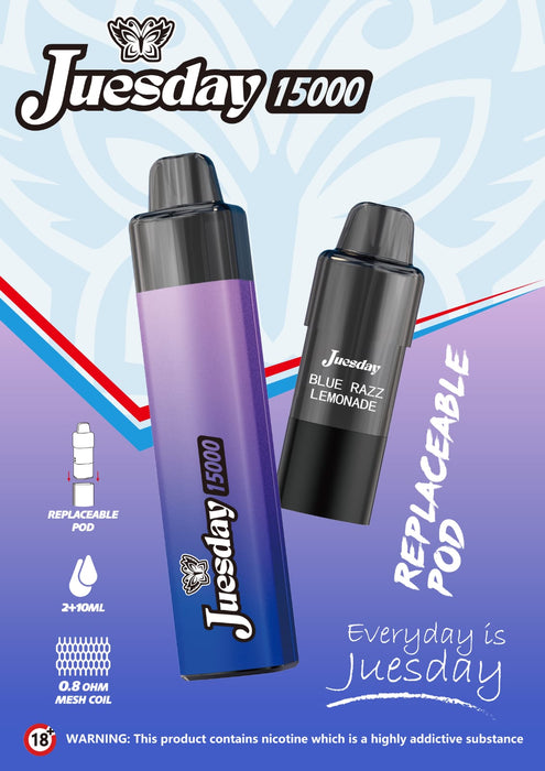 Juesday 15000 Refill/Replacement Pod - Starting From £4.49