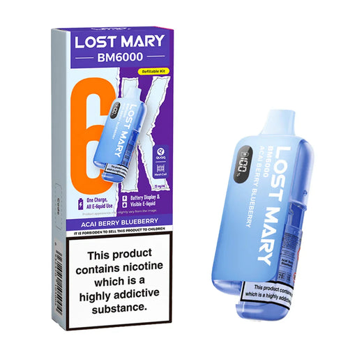 Acai berry blueberry Lost Mary BM6000 Prefilled Pod Kit