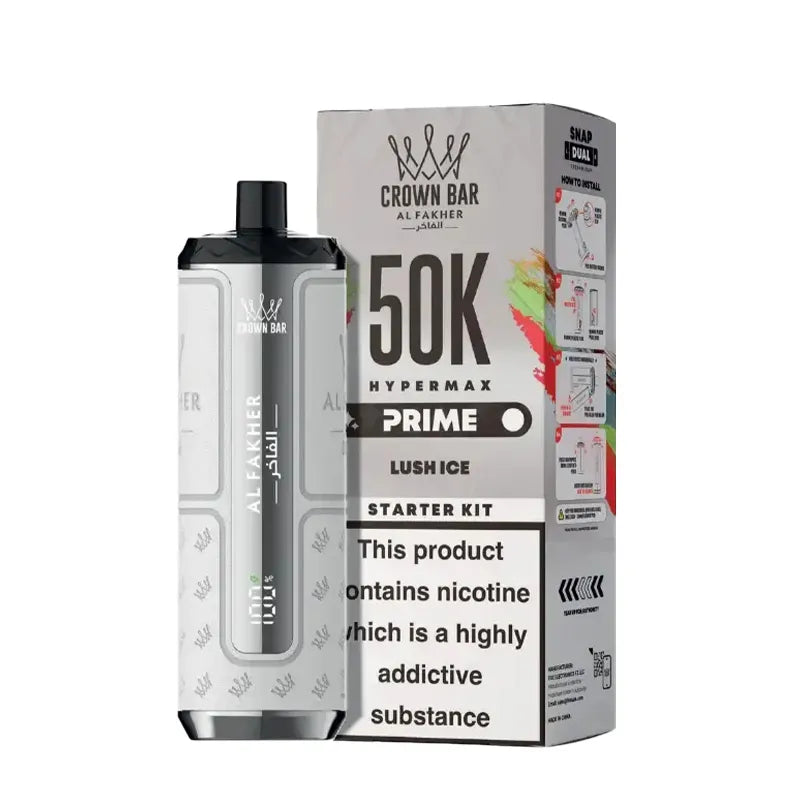 Lush Ice Al Fakher Hypermax Prime 50K Prefilled Pod Kit - Vape Sites