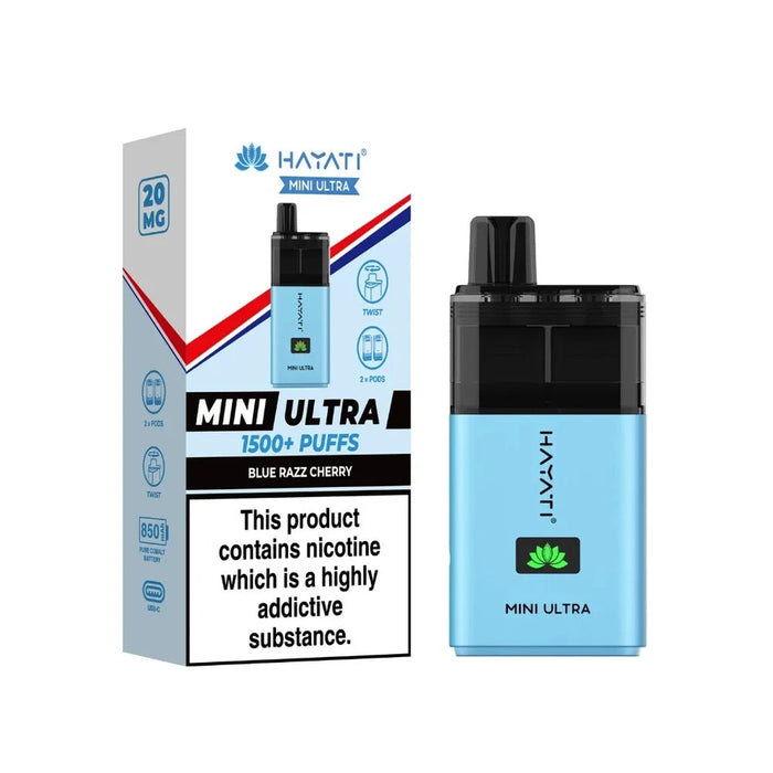 Hayati Mini Ultra Disposable Vape 1.5k Puffs 2% Nicotine disposable vape x5