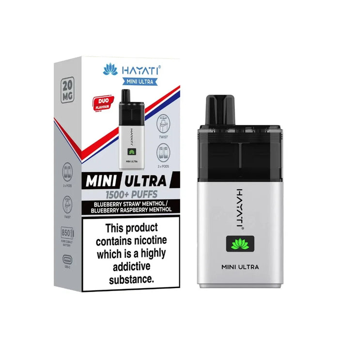 Hayati Mini Ultra Disposable Vape 1.5k Puffs 2% Nicotine disposable vape x5