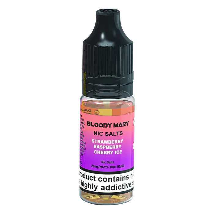 Bloody Mary Strawberry Raspberry Cherry Ice Nic Salt Vape Juice
