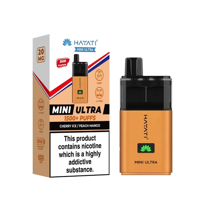 Hayati Mini Ultra Disposable Vape 1.5k Puffs 2% Nicotine disposable vape x5