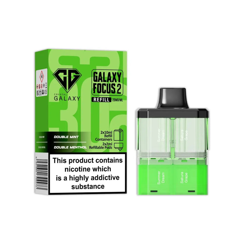 Crystal Galaxy Focus 2 30K Refill Pods - Prefilled & Ready to Use - Starting From £6.70