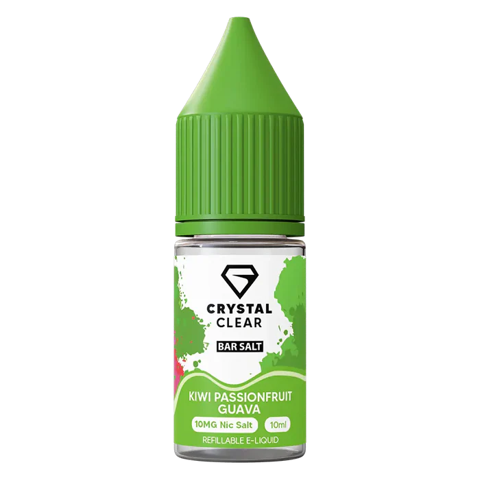 Crystal Clear Kiwi Passionfruit Guava Nic Salt Vape juice 10ml