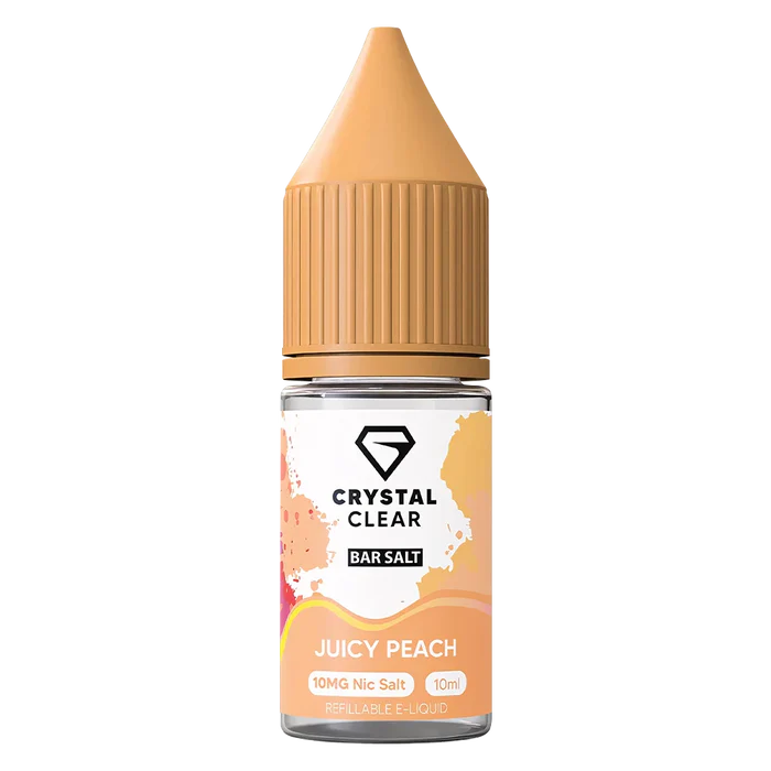 Crystal Clear Juicy Peach Nic Salt Vape juice 10ml