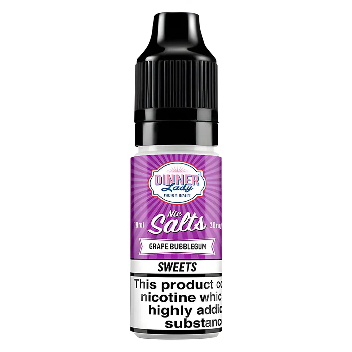 Dinner Lady Grape Bubblegum Nic Salt Vape Juice