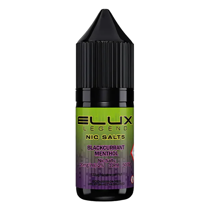 Blackcurrant Menthol Elux Legend Nic Salt Vape Juice