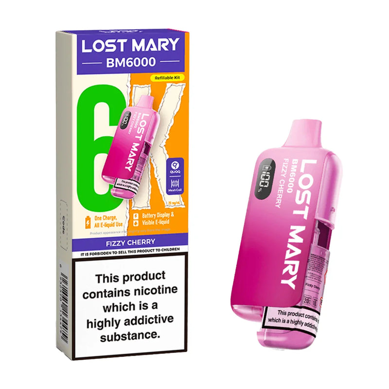Fizzy cherry Lost Mary BM6000 Prefilled Pod Kit
