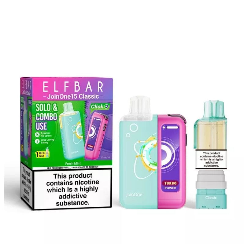 Fresh Mint Elf Bar JoinOne15 Classic Prefilled Pod Kit
