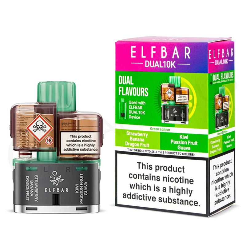 Green edition Elf Bar Dual 10K Refill/Replacement Pod
