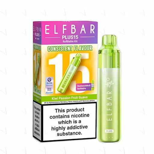 Kiwi passion fruit guava Elf Bar Plus 15 Prefilled Pod Kit