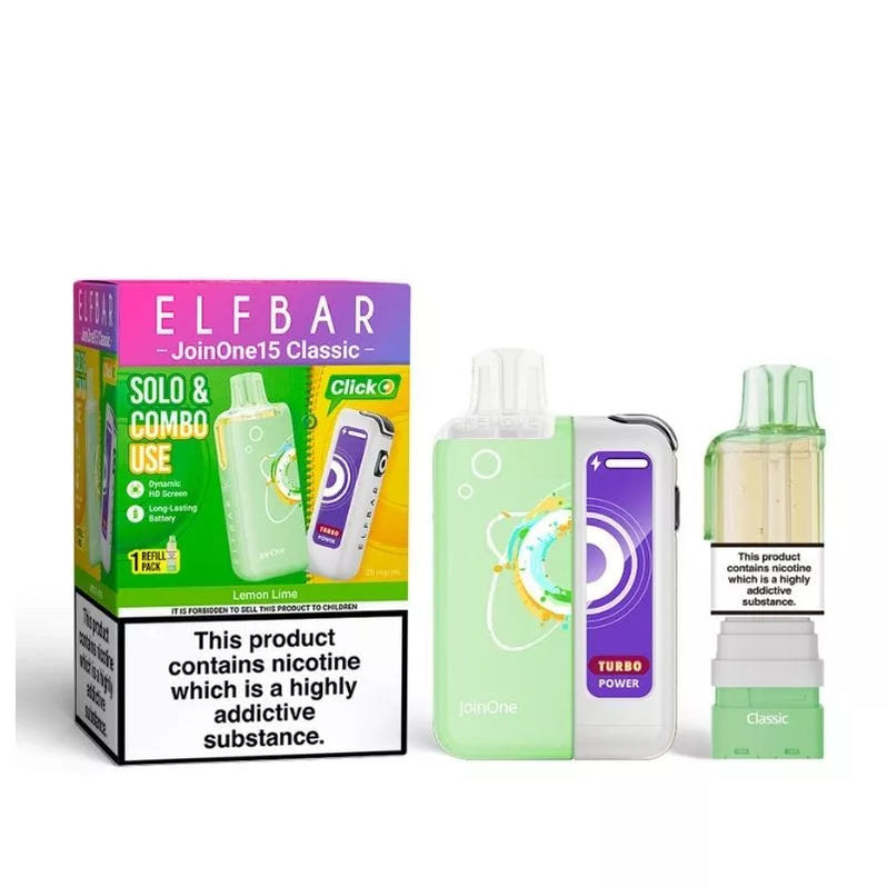 Lemon Lime Elf Bar JoinOne15 Classic Prefilled Pod Kit