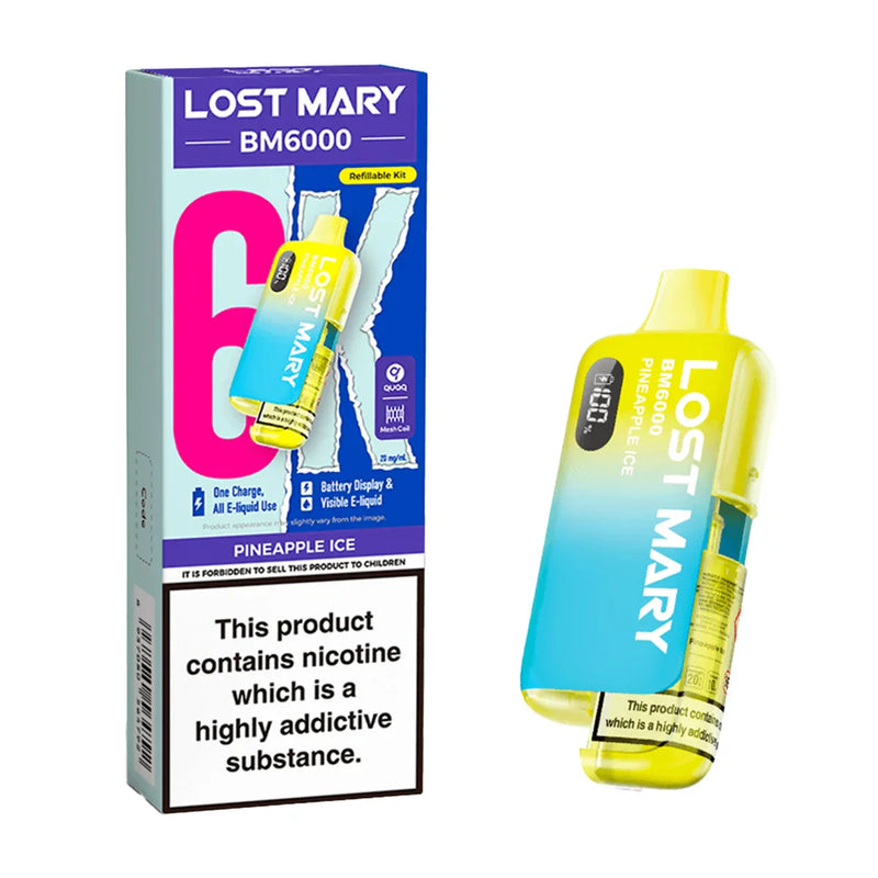 Pineapple ice Lost Mary BM6000 Prefilled Pod Kit
