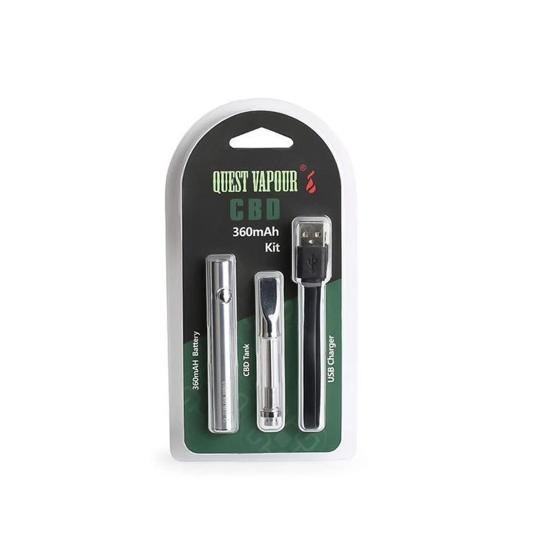 Quest Vapour CBD Kit 360mAh Silver