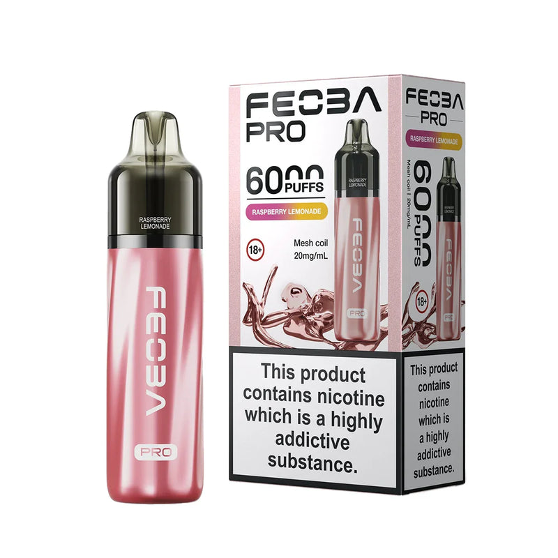 Raspberry Lemonade Feoba Bar Pro 6000 Prefilled Pod Kit