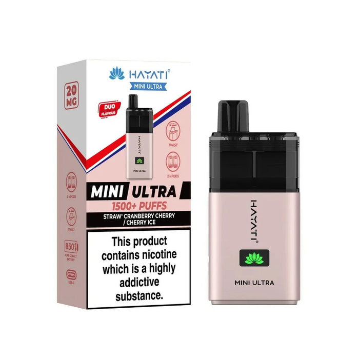 Hayati Mini Ultra Disposable Vape 1.5k Puffs 2% Nicotine disposable vape x5