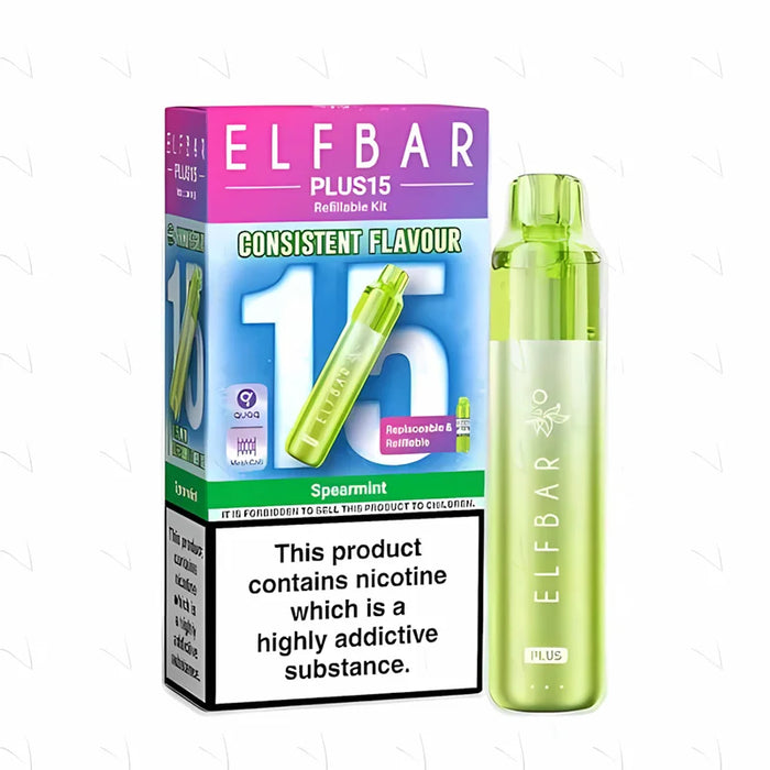 Spearmint Elf Bar Plus 15 Prefilled Pod Kit