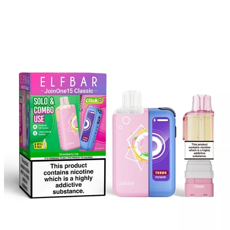 Strawberry ice Elf Bar JoinOne15 Classic Prefilled Pod Kit
