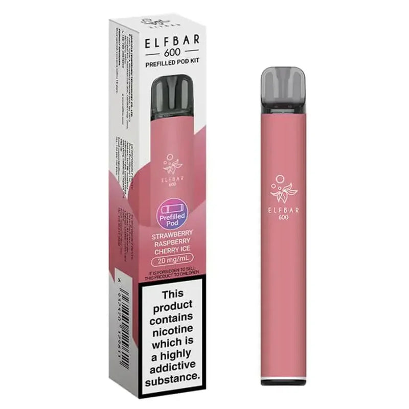 Strawberry Raspberry Elf Bar 600 Prefilled Pod Kit