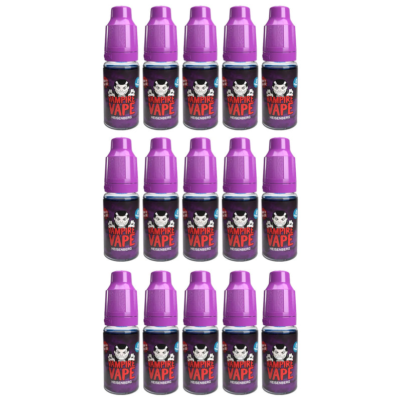 Vampire Vape E-Liquid Heisenberg 0mg 10ml - Pack of 15 Clearance