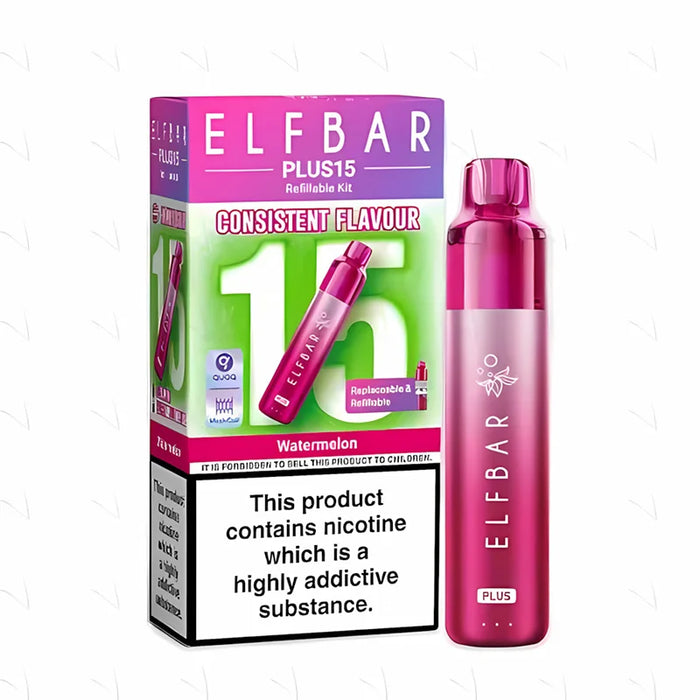 Watermelon Elf Bar Plus 15 Prefilled Pod Kit