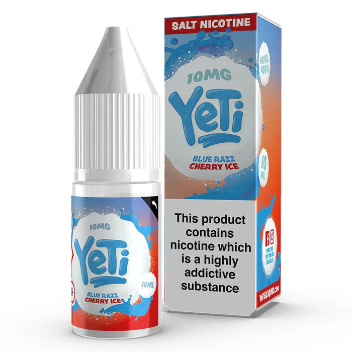 Yeti Nic Salt Vape Juice Blue Razz Cherry Ice