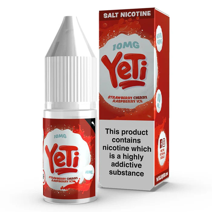 Yeti Nic Salt Vape Juice Strawberry Cherry Raspberry Ice