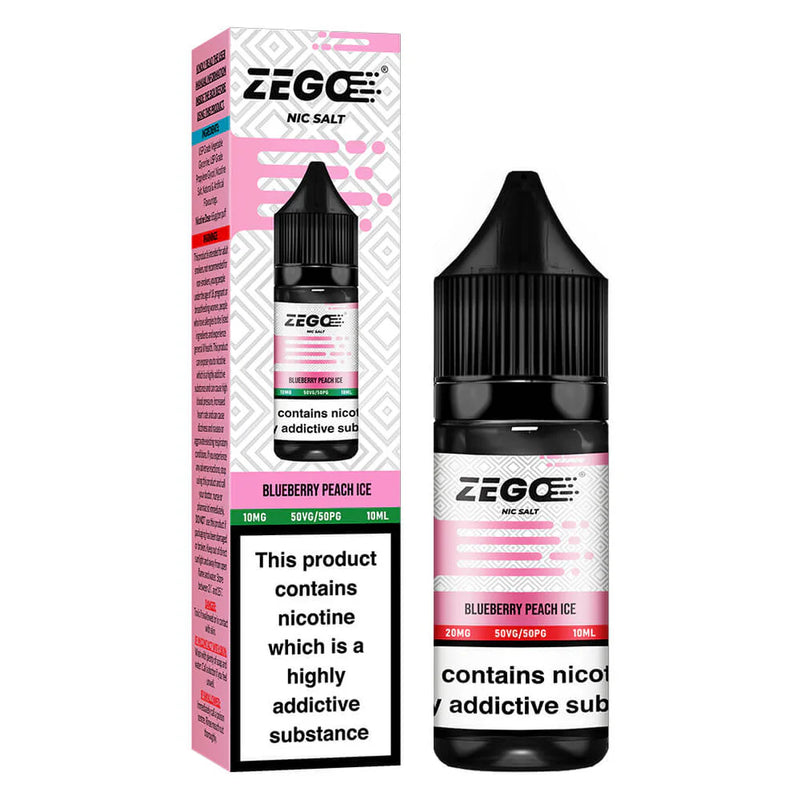 Zego Blueberry Peach Ice Nic Salt Vape Juice 10ml