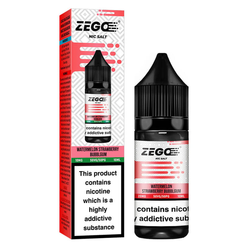 Zego Watermelon Srawberry Bubblegum Nic Salt Vape Juice 10ml